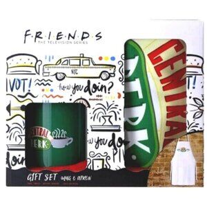 Official FRIENDS Central Perk Collectible Coffee Mug and Apron Gift Set New Box